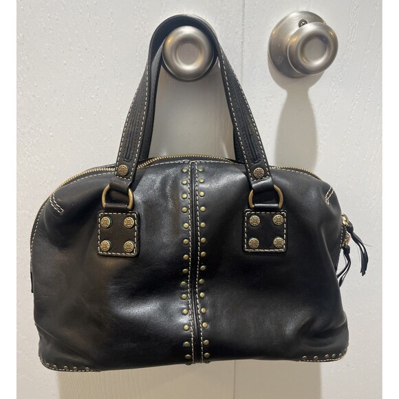 MICHAEL KORS Astor Women's Studded Leather Tote Shoulder Bag Black - Picture 1 of 13